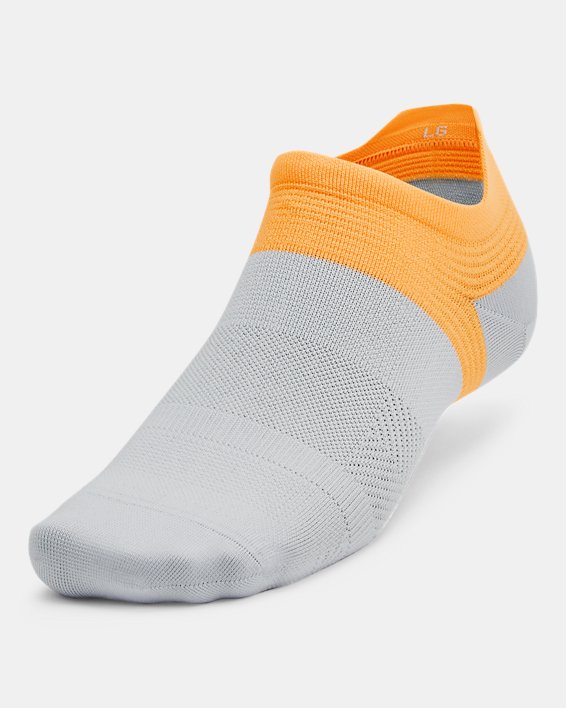 Unisex UA ArmourDry™ Run Lite 2-Pack No Show Tab Socks in Gray image number 1